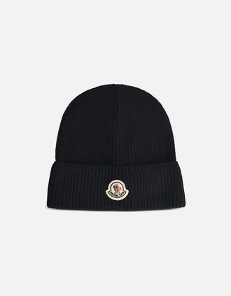 Moncler Mens Archive Logo Hat Black - Size: OS