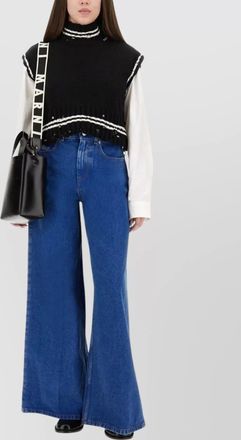 Marni cropped cotton knitted vest