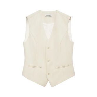 Anine Bing Vests, female, Beige, Size: S V-neck Waistcoat