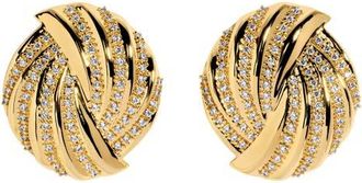 Lili Claspe Arlo Pav&eacute; Stud Earrings in Gold at Nordstrom