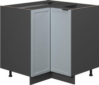 Vicco Armario De Esquina Fame-line, Azul Claro-gris, 80.5 Cm Sin Encimera