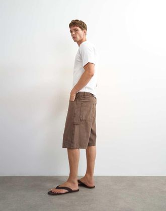 Topman Pantaloncini ampi marrone slavato