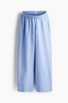 H&M MAMA Before & After Hose aus Leinenmix - Hellblau