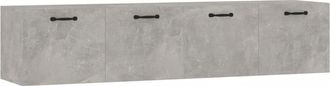 vidaXL Armarios Pared 2 Uds Contrachapada Gris Hormig&oacute;n 60x36,5x35 Cm Vidaxl