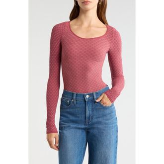 Free People Love Letter Long Sleeve Top in Dreamy Mulberry at Nordstrom, Size Medium