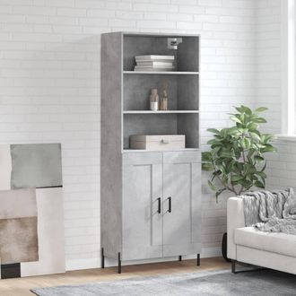 Berkfield Home Highboard Concrete Grey 69.5x34x180 cm Engineered Wood
