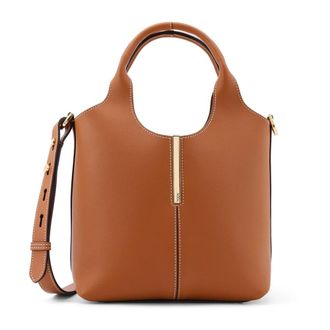 Tod's Leren handtas met metalen detail - Dames - Handtassen - Bruin - ONE Size - Tassen