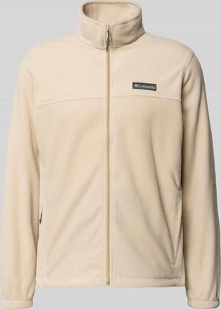 Columbia Regular Fit Fleecejacke mit Logo-Patch Modell Mountain in Beige, Gr&ouml;&szlig;e XXL