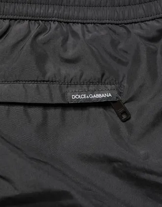 Dolce & Gabbana Black Polyester Drawstring Men Shorts Mens Swimwear