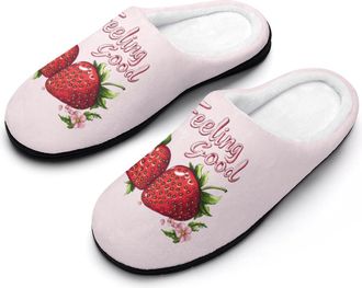 Generic Strawberry Feeling Berry Good Fruit Mens Slippers Comfortable And Non-slip Cotton Slipper Shoe for House