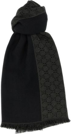 Gucci Sjaal met franje en GG jacquard - Zwart