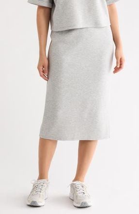 Nordstrom Rack Scuba Midi Skirt in Grey Heather at Nordstrom Rack, Size X-Large