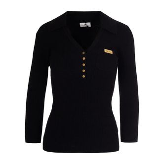 Elisabetta Franchi Dames, Tops, Zwart, Maat: S Zijde