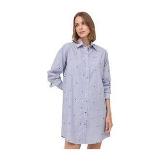 Karl Lagerfeld Abito Camicia in Cotone - - Dresses - Donna - Blu - S