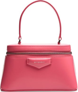 Givenchy Mini Antigona Vanity Leather Handbag in Bright Peach at Nordstrom