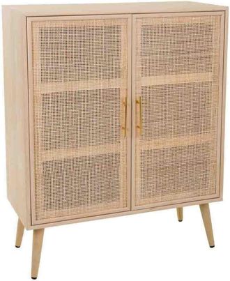 Wanderlust Deco Armario de mdf y rejilla marr&oacute;n 80x37x101