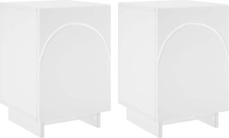 vidaXL Mesa De Noche 2 Pcs Blanco 33,5 X 34,5 X 50 Cm Vidaxl