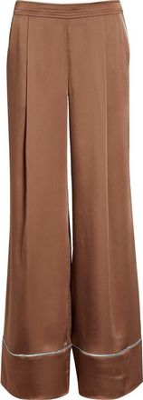 L'agence Tavia Satin Pants in Mocha Tan/Cool Blue at Nordstrom, Size Xx-Large