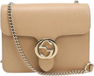 Gucci Pre-owned Cross Body Bags, female, Beige, Size: ONE SIZE Pre-owned Shoulder Bag