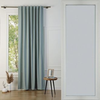 Febronie Cortina con pasadores algodón verde celadón 140x260