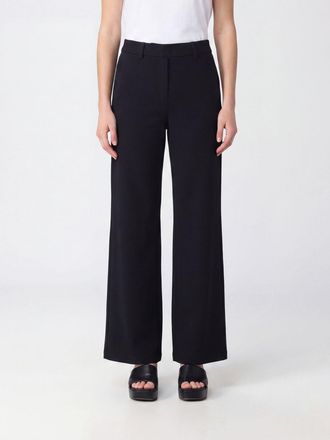 Liu Jo Pantaloni straight a vita alta in jersey stretch con logo di strass