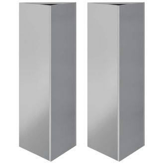 vidaXL Vidaxl - Jardineras Triangulares 2 Uds Acero Galvanizado 30x26x75 Cm