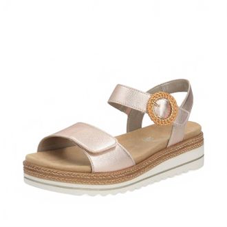 Remonte Womens Jocelyn 52 Rattan Buckle Sandal In Copper