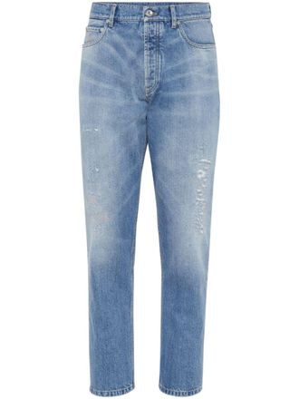 Brunello Cucinelli Jeans slim a vita media - Blu