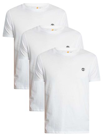 Timberland 3-Pack Dunstan River Slim T-Shirts, Wit