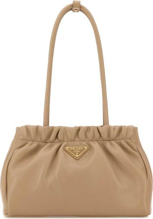 Prada Beige Logo Small Shoulder Bag