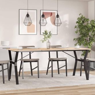 Berkfield Home Durable Dining Table Legs Y-Frame 180x80x73 cm Cast Iron in Black | Size: 180 x 80 x 73 cm