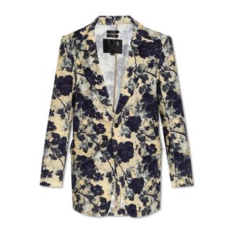 R13 Blazers, female, Beige, Size: M Blazer with floral motif