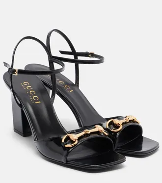 Gucci Signora Horsebit leather slingback sandals