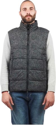 People of Shibuya Wollen Gilet Prince of Wales - Heren - Bodywarmers - Grijs - 3XL - Wol - Jassen