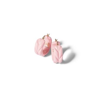 Miu Miu Matelass&eacute; Earrings, Woman, Alabaster Pink