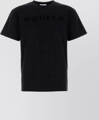 Alexander McQueen crew neck cotton t-shirt with short sleeves