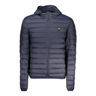 Cavalli Winter Jackets, male, Blue, Size: 2XL Long-sleeved Jacket with Hood