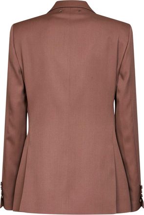 Golden Goose Womens Double-Breasted Blazer Journey Bronze Pink Virgin Wool Jacket
