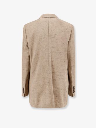 Dolce & Gabbana Womens Blazer Beige Viscose-Linen Blazers Jacket