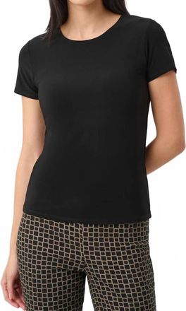 Joseph Ribkoff Casual Crew Neck Pullover Top In Black