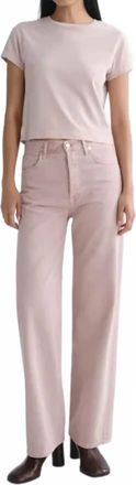 A Gold E Womens Ren High Rise Wide Leg Jean In Wallflower