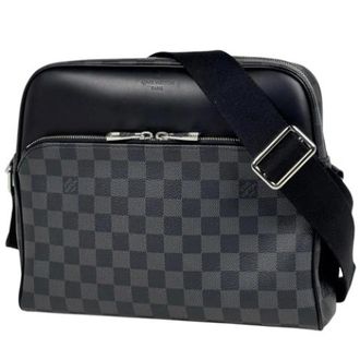 Louis Vuitton Pre-owned Damier Graphite Messenger Bag - Heren - Pre-owned - Zwart - Maat: ONE Size