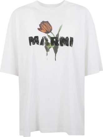 Marni Dames, Tops, Wit, Maat: 2XS Katoen