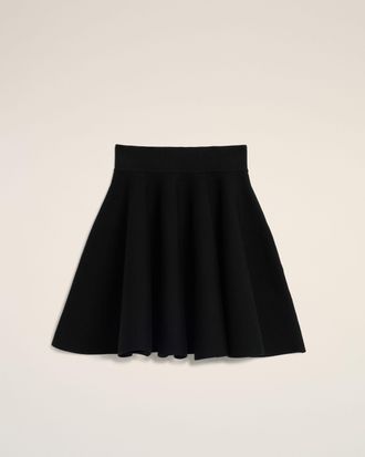 Ami Black A-line cotton skirt Black - XS - for Women