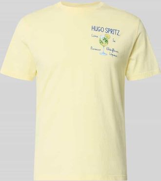 MC2 Saint Barth T-Shirt mit Stitchings Modell PORTOFINO in Hellgelb, Gr&ouml;&szlig;e XXL