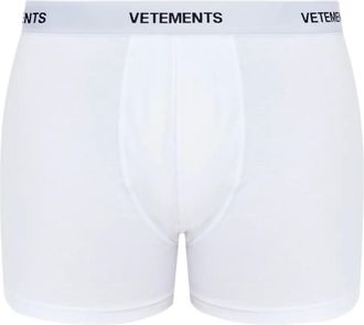 VETEMENTS Slip con stampa - Bianco