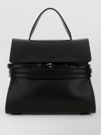 Moschino nappa leather tie me small handbag