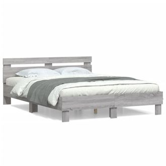 Berkfield Home Bed Frame without Mattress Grey Sonoma 140x190 cm