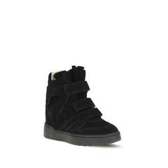 Isabel Marant Womens Black Calf Leather Bos Taurus Sneakers