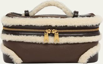 Bottega Veneta Bang Bang Shearling Vanity Top-Handle Bag